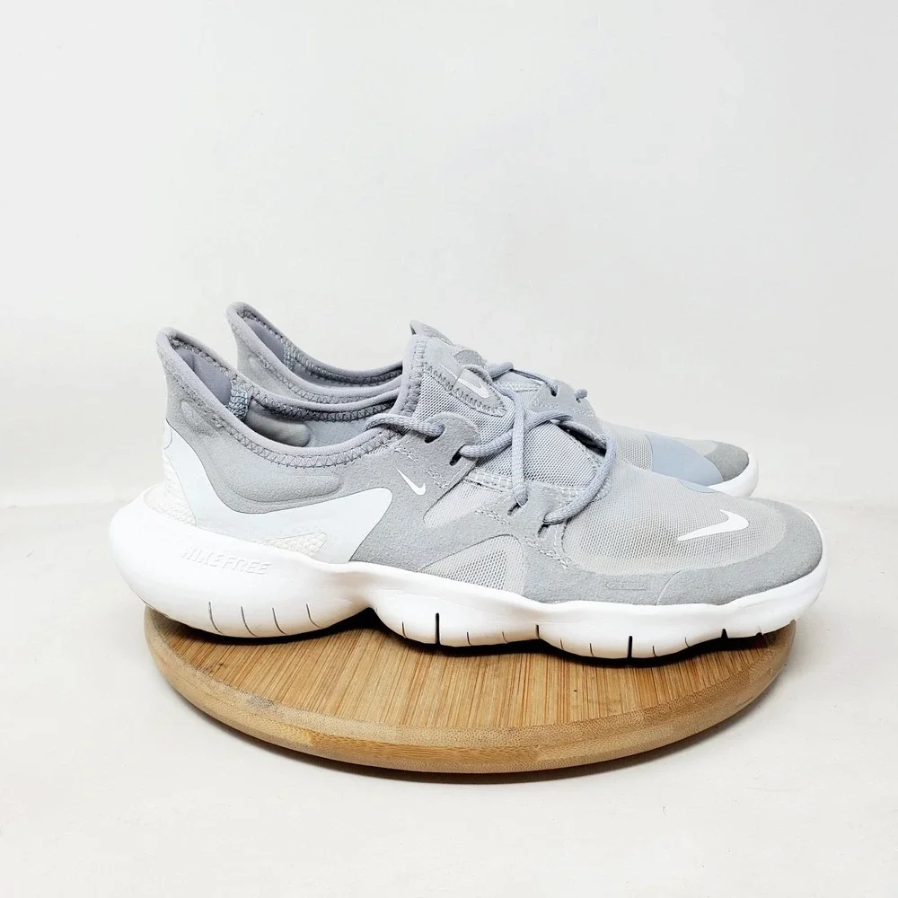 Nike Free RN 5.0 Shoes Womens 7 Wolf Grey Lightweight Barefoot Sneaker